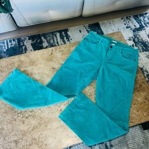 J. Crew Aqua Turquoise Spruce Green Corduroy Bootcut Pants Size 30